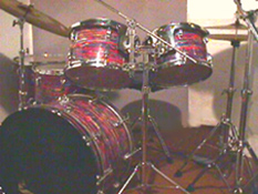1968 Psychedelic Red 
Ludwig Drumset